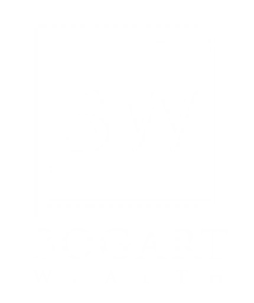 White Bogart wealth logo