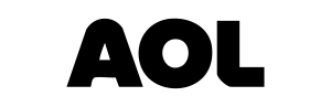 Bold black "AOL" letters on a white background.