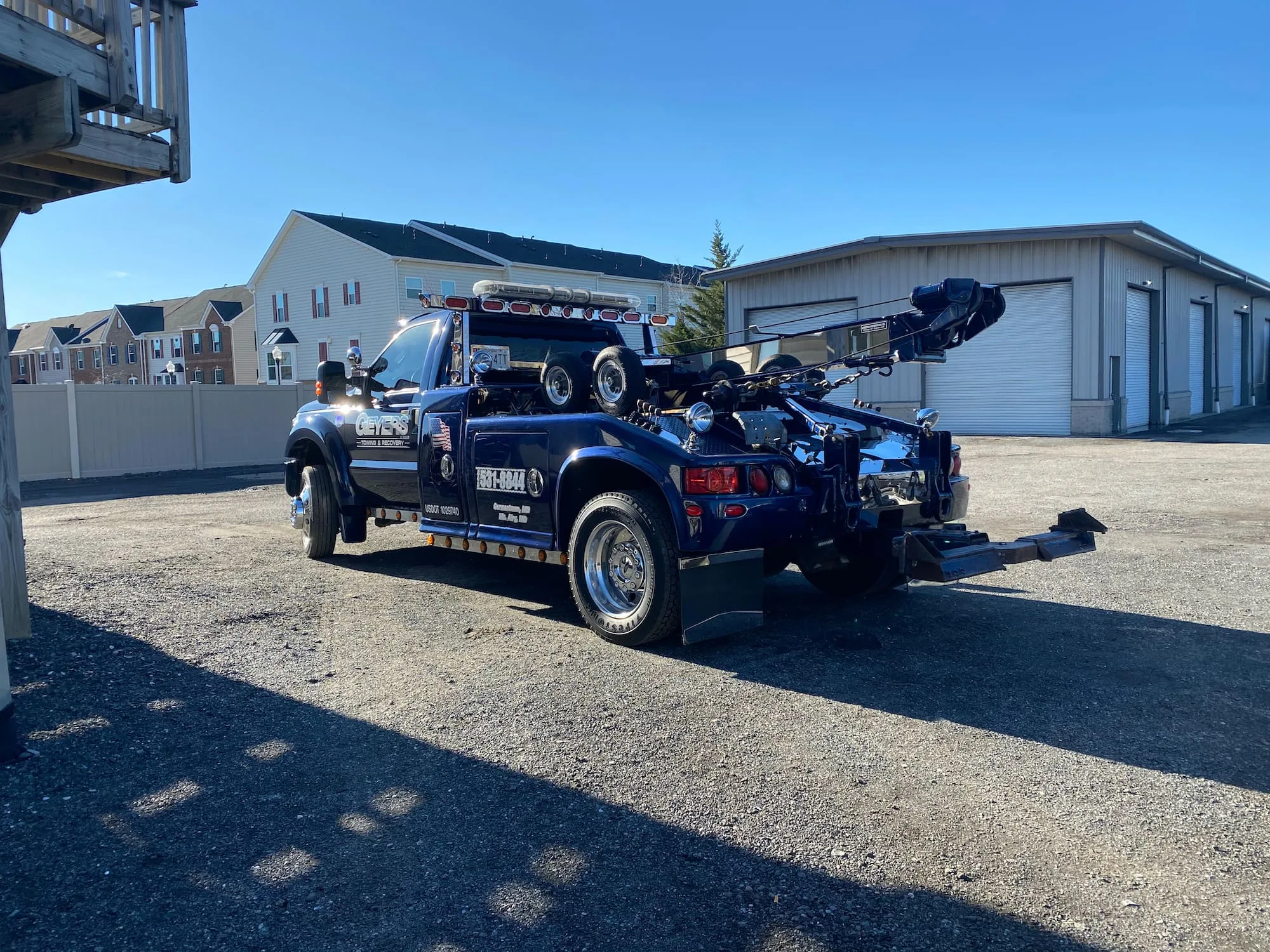 Geyers heavy-duty tow truck at the Germantown office