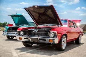 classic car towing
