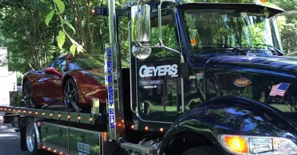Geyers towing service vehicle
