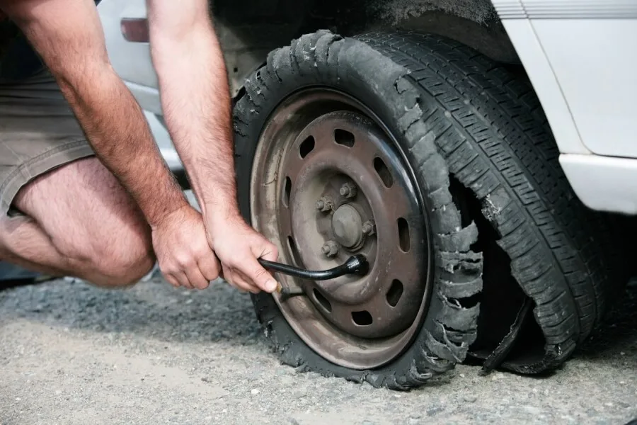 Why Do Cars Break Down? Common Causes and Prevention 2 blown out tire
