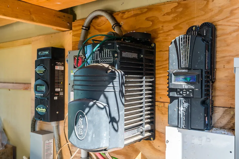 An Outback Solar System provides power for off the grid living. 
