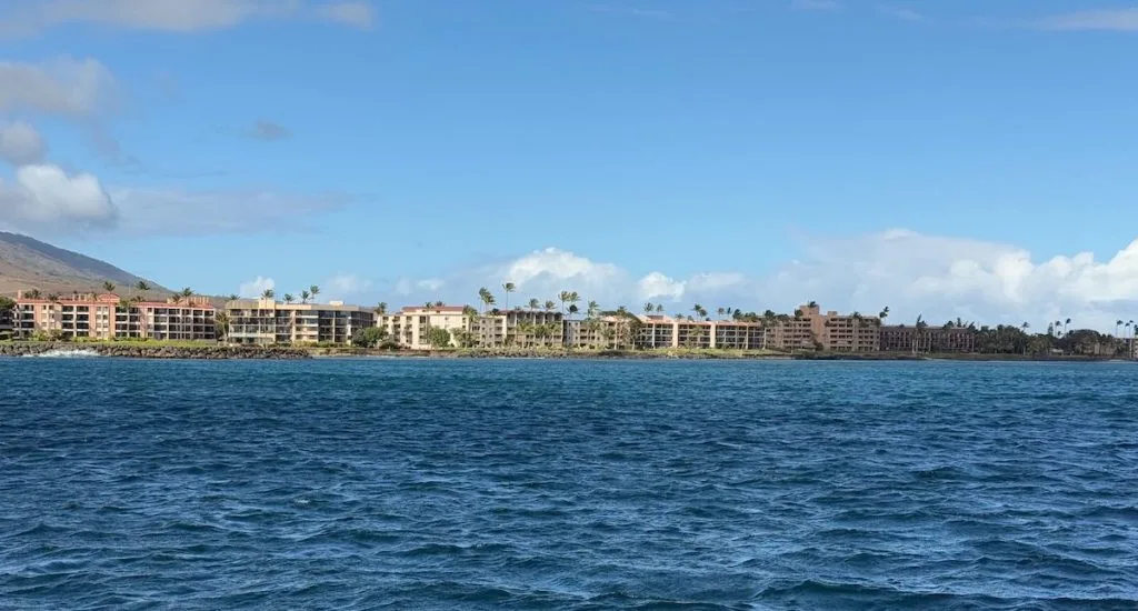 Bill 9 Cover Photo showing condos in Ma'alaea from the ocean. All of the condos in Ma'alaea are facing the sunset of vacation rentals.
