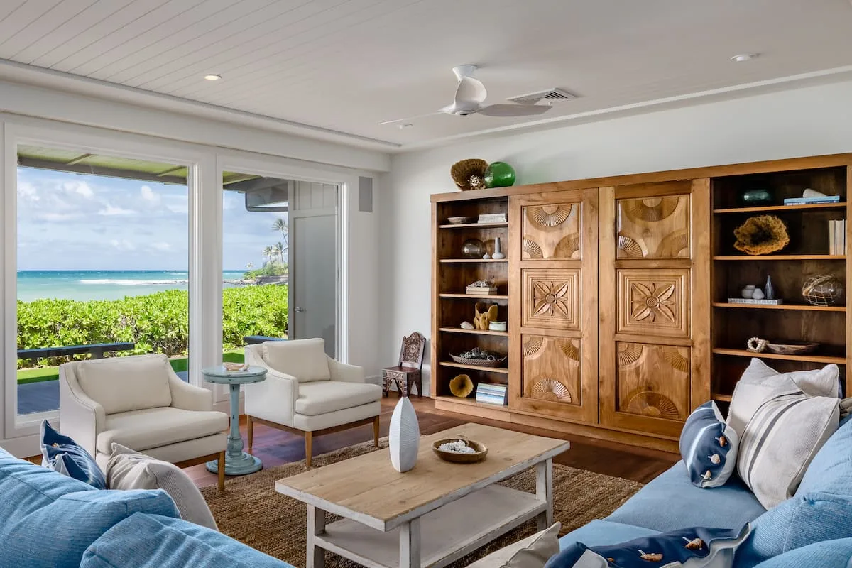 Close up view of the living area 