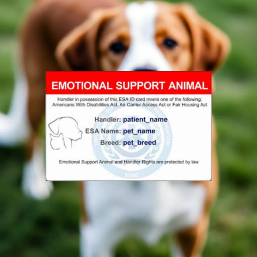 Emotional Support Animal ID / ESA ID
