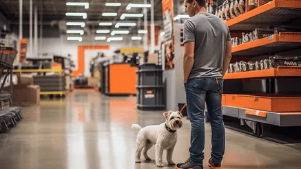 Can Dogs Go in Home Depot?