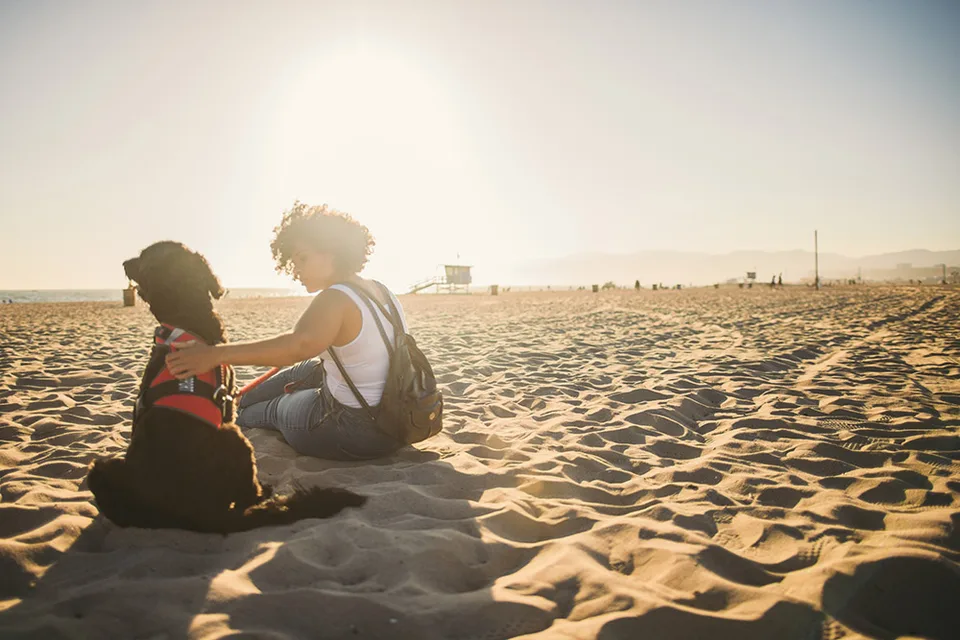 Where to Find Your Support Animal 5 Girl with her Dog on a beach