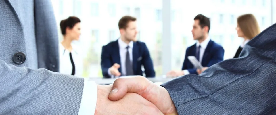 businessmen handshaking hands
