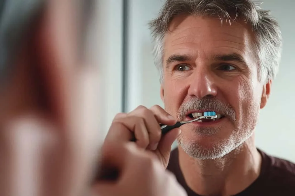 gum graft recovery timeline: your day-by-day guide to comfortable healing 3 man brushing teeth normally after gum graft recovery at 3 to 6 weeks