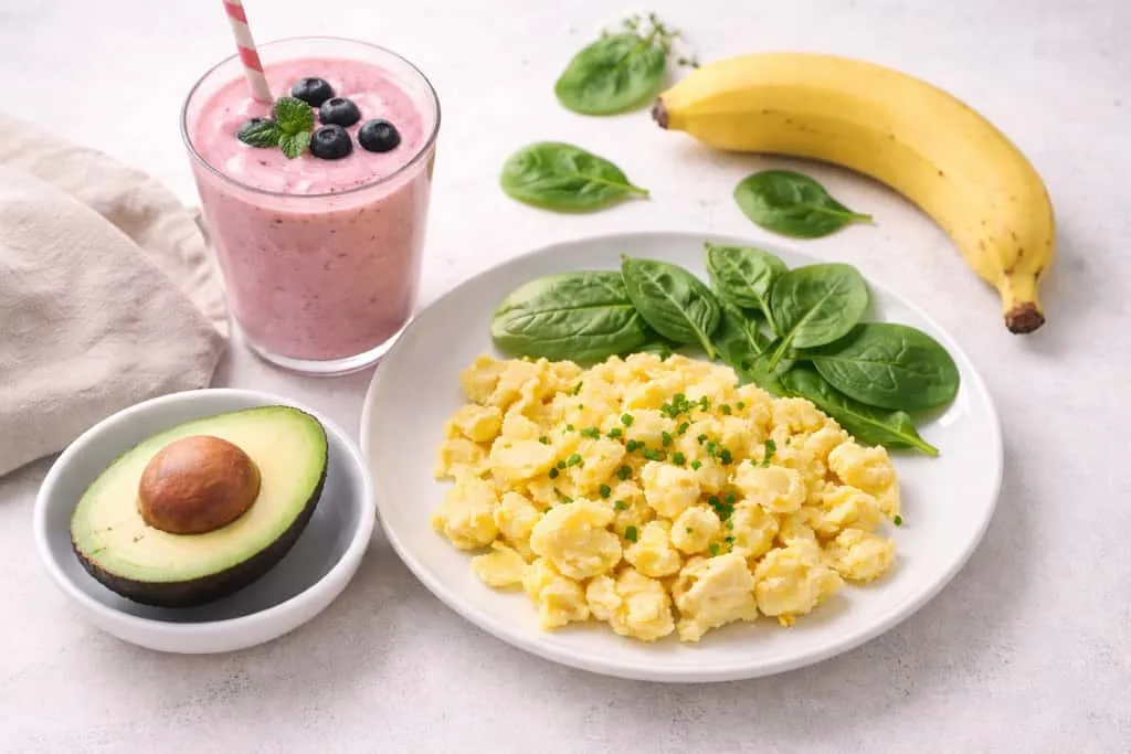 gum graft recovery timeline: your day-by-day guide to comfortable healing 2 soft foods for gum graft recovery - scrambled eggs avocado banana and berry smoothie