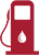 A simple red icon depicting a vertical bar chart or graph, with three ascending rectangular bars aligned next to each other—commonly representing data analysis, growth metrics, or performance trends.