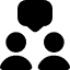 Two people talking icon