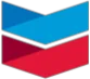 Logo of Chevron Corporation, featuring a red and blue chevron design.