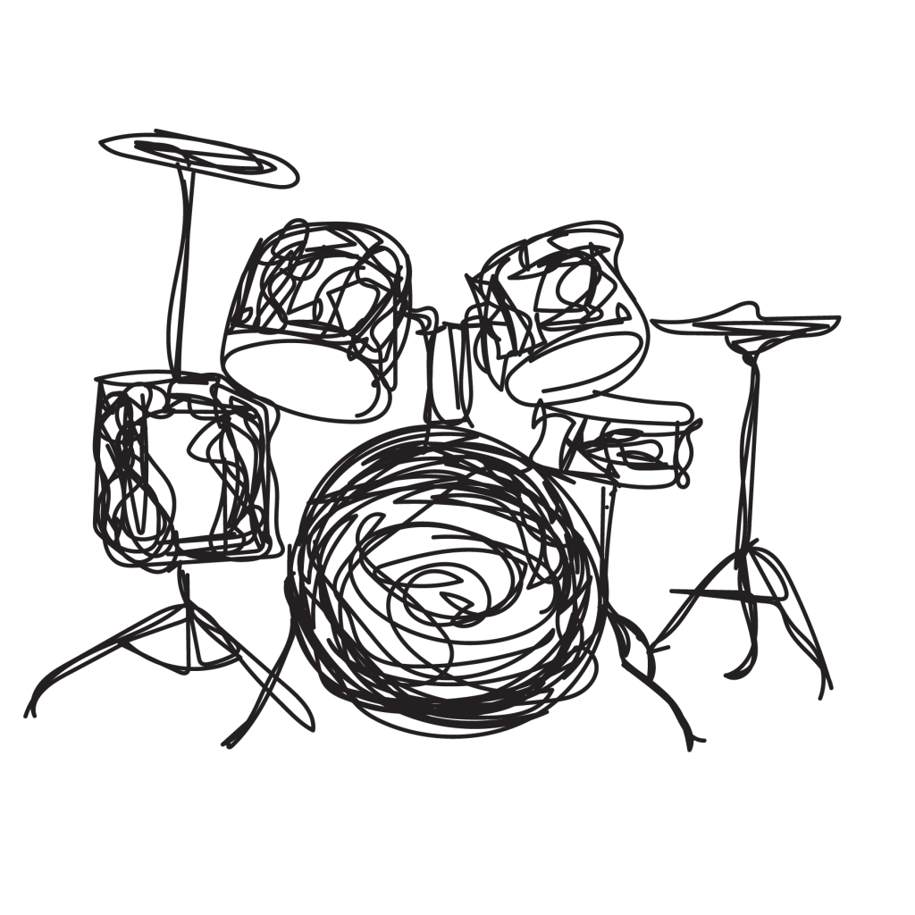 sketch of drums