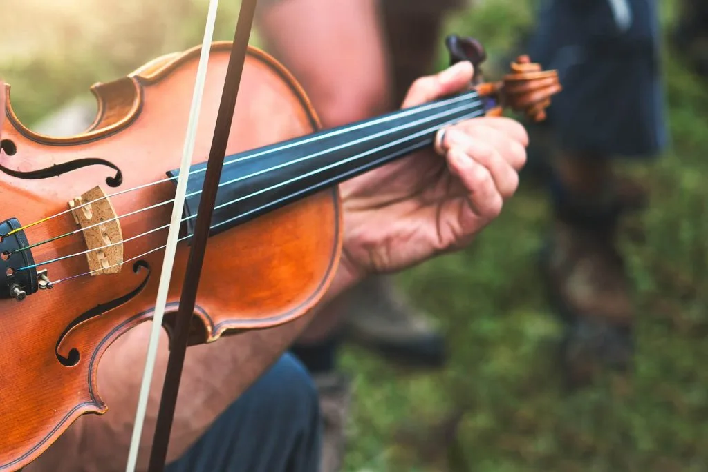 someone playing the violin