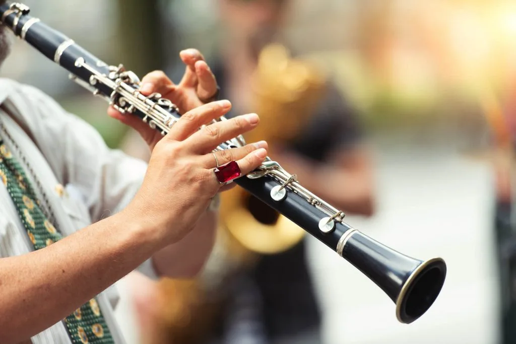 person playing clarinet
