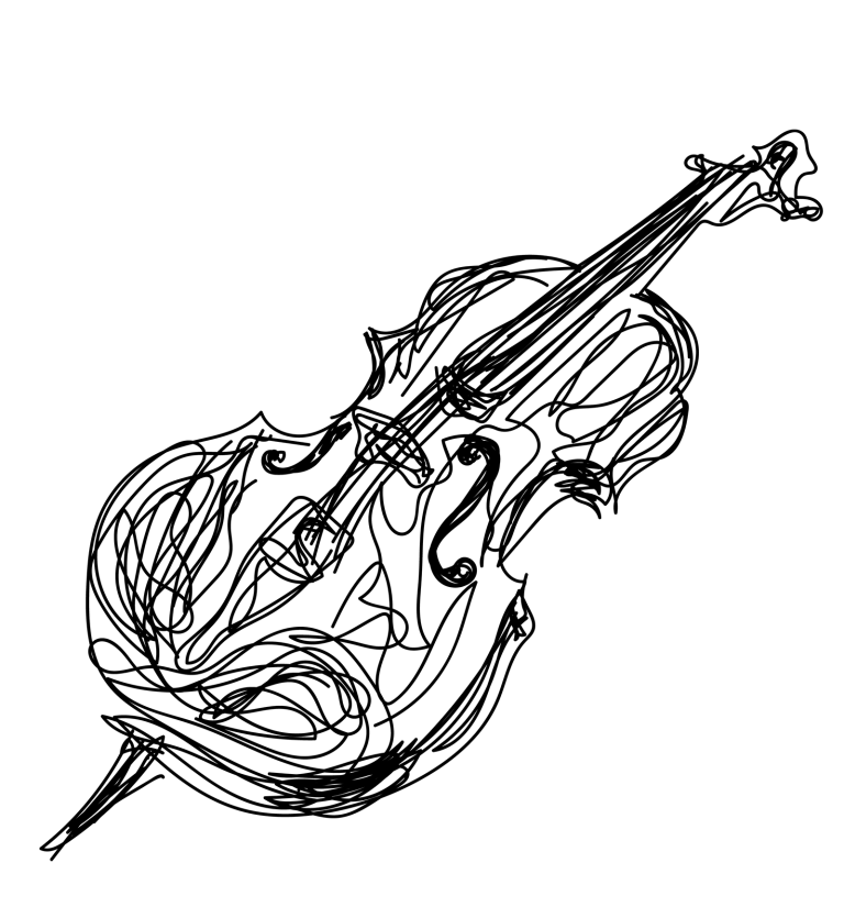 sketch of violin