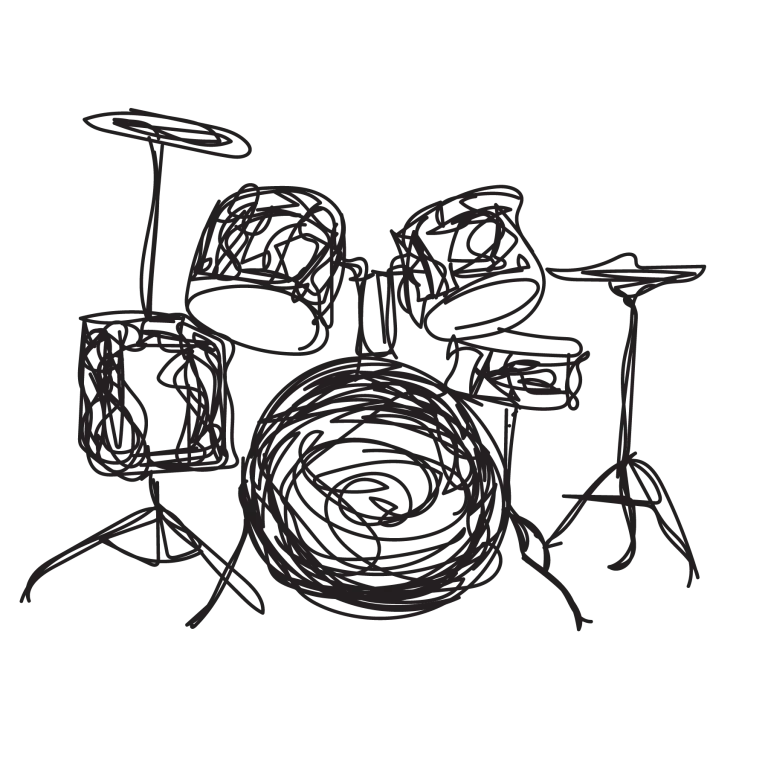 sketch of drums