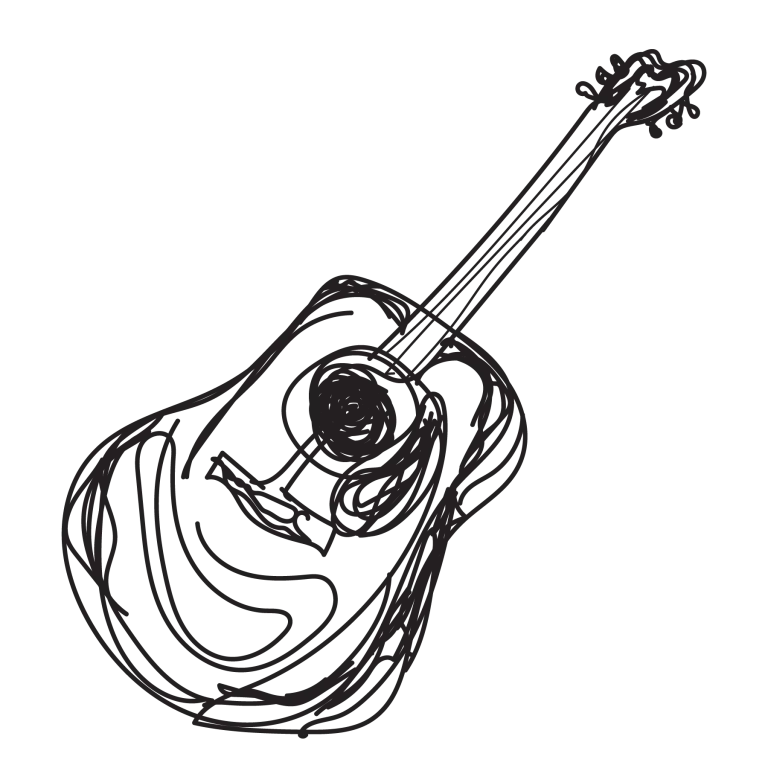 sketch of guitar