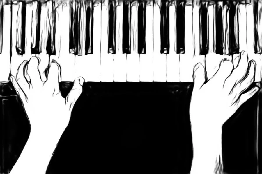 6 Impressive Benefits of Playing Piano 18 girl playing piano sketch