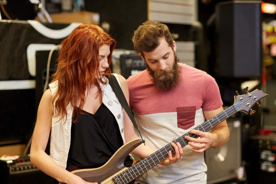 Girl Bass Guitar Lesson