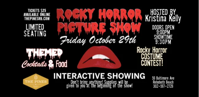 The Pines Rehoboth Beach Rocky Horror Picture Show Flyer