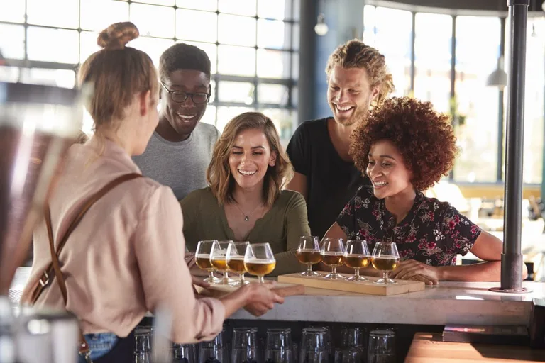 Group enjoying a Brewery Craft Beer Tasting