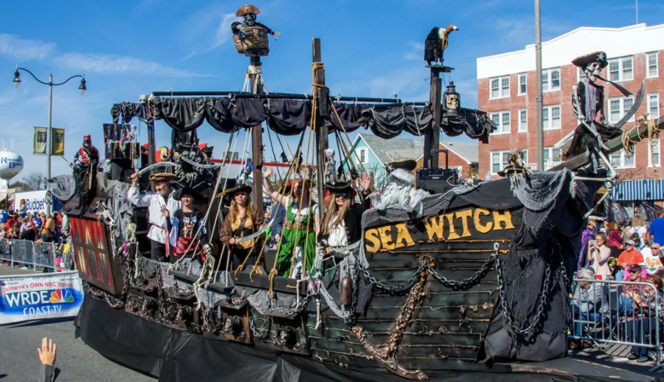 Rehoboth Beach Delaware Sea Witch Parade ship