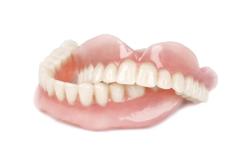 Medical denture on white background